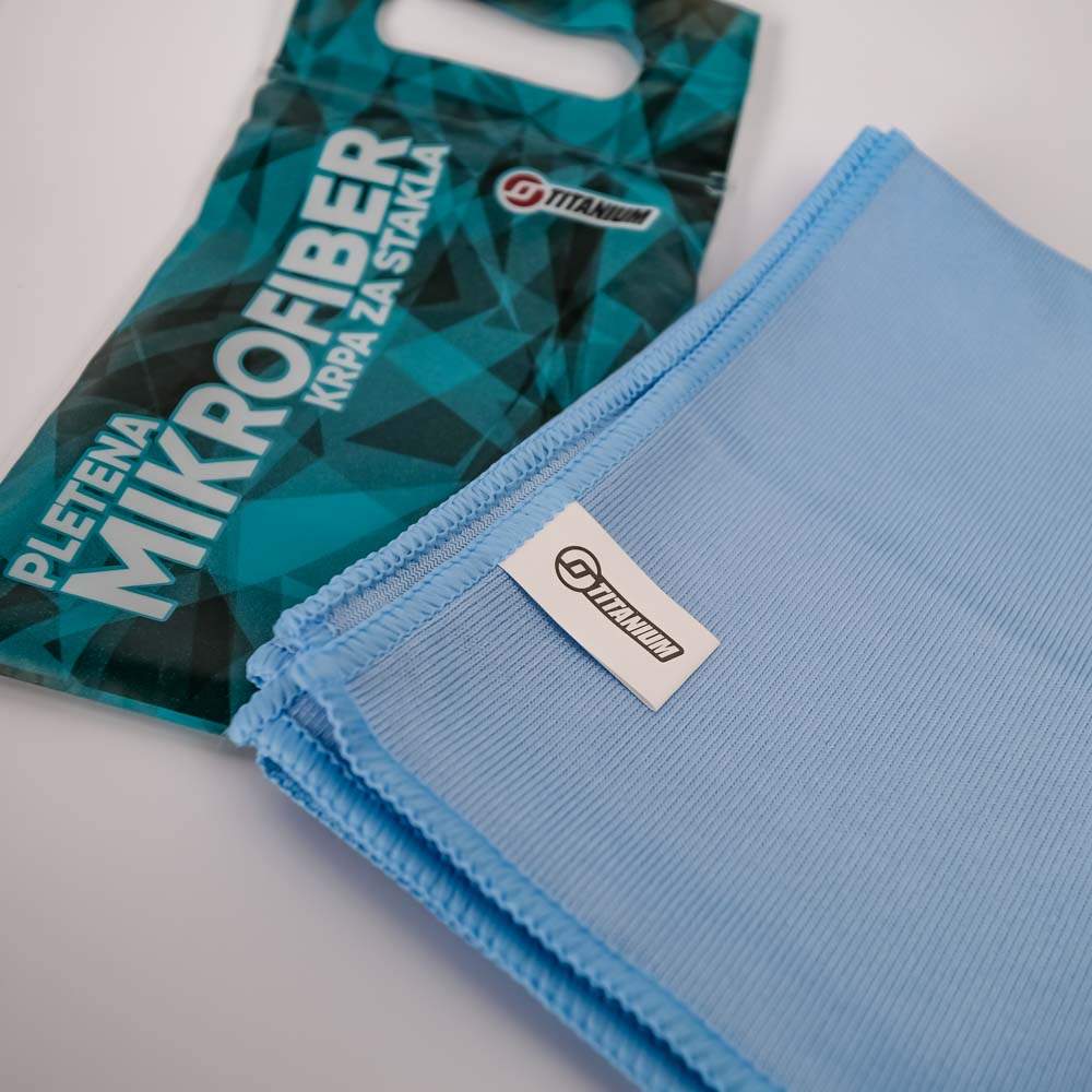 titanium pletena mikrofiber krpa za stakla